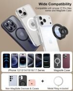 MagSafe Phone Grip Holder Dual-Sided Magnetic Finger Ring with Kickstand | for iPhone 17/16 Pro Max/15 Plus/14 Pro/13 Mini/12, Samsung, Magnet Phone Stand Grip Adjustable Loop for Mag Car Mount &Case - Image 8
