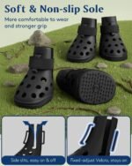 Dog Shoes for Hot Pavement, Breathable Dog Boots Paw Protectors with Adjustable Straps & Non-Slip Sole, Easy On & Off, Waterproof, Easy-Cleaning (Black, XL) - Image 3