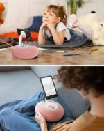 Viozon Phone Holder for Bed, Magnetic Pillow Stand, Compatible with 4-7" Phone/Kindle with Small Storage, Removable Suction Base for Stability, Idea for Kindle Reading and Video Watching On Bed,Pink - Image 3