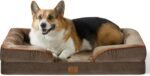 Bedsure Orthopedic Dog Beds Large Sized Dog with Removable Washable Cover | 35" Classic Big Dog Couch Sofa Waterproof, Comfy Bolster Sides, Nonslip Bottom, Cozy Pet Bed for Cats, Senior Dogs, Brown - Image 2