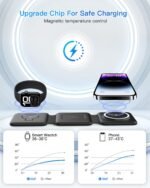 Fold Magnetic Wireless Charger for iPhone: Compact Charging Pad Fit Travel | 3 in 1 Charging Station for Magsafe Apple Watch iPhone 17 16 15 14 13 12 & Airpod - Charger Dock for Travel Bedside Office - Image 9