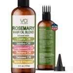 Blend Of Pure Rosemary Oil For Hair Growth 6 Fl Oz With Castor, Batana Oil | Infused With Biotin & Vitamin E-Blend of Effective Hair Oils for Hair Growth-Strengthening Treatment - VITAL AFFAIR - Image 2