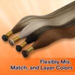 Full Shine 22 Inch Human Hair Weft Sew In Hair Extensions Real Human Hair Hand Tied Hair Extensions Color Ash Blonde Highlight Bleach Blonde Bundles Straight Human Hair 60G - Image 7