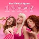 Wet Brush Paddle Hair Brush, Traditional Wood- Ultra-Soft IntelliFlex Detangling Bristles with AquaVent Design For Spreading Hair Treatments Evenly - Pain-Free Hair Brush For Women & Men - Image 4
