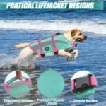 EMUST Dog Life Vests, Lightweight Dog Flotation Vest for Boating Swimming | Dog Safety Swimsuit for Small Dogs with Enhanced Buoyancy, Adjustable Puppy Dog Flotation Vest, NewTurquoise, XS - Image 5