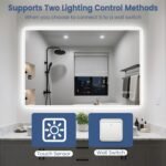 STARLEAD 24"x32" LED Bathroom Mirror with Bluetooth Speaker | 3 Color Temperature, Stepless Dimming, Anti-Fog, Touch Control, Vertical or Horizontal - Image 9