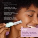 SPA SCIENCES - SIMA Patented Dermaplane Razor for Women Face | Painless 2-in-1 Facial Exfoliation & Peach Fuzz Hair Removal, Anti-Aging, 3 Speeds, Rechargeable, 19 Weeks Treatment - Image 8