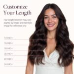 GOO GOO Tape in Hair Extensions Human Hair, 2 Dark Brown, 20inch 50g 20pcs, Skin Weft Seamless Invisible, Silky Straight with Thick Ends, Remy Human Hair - Image 8