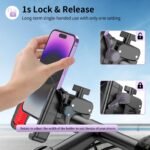 Bike Phone Holder, Handlebar Mount for Motorcycle, Scooter, Mountain, Ebike | Anti-Shake, 360° Rotation, Quick Lock, Secure Clamp for 4.5-7.0" Phones, Cell Phone Mount for Bicycle, E-Scooter, Motorbike - Image 4