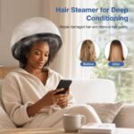 2 in 1 Hair Steamer for Natural Hair & Ozone Facial Steamer | 2-in-1 hair and facial steamer for deep conditioning natural hair and daily skincare,for Personal Care Use at Home or Salon - Image 3