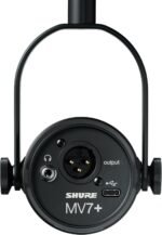 Shure MV7+ USB-C & XLR Podcast Dynamic Microphone - Black | USB-C and XLR dynamic mic with LED touch panel, auto level and pop filter for podcasting, streaming and recording - Image 8