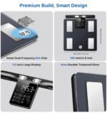 GE Smart Scale for Body Fat with BMI Muscle Mass, 5.3-inch Handle Display | 8-Electrode Weight Scale, Full Body Composition Analysis, for Bathroom and Gym, 50+ Metrics, Bluetooth App Sync, Black - Image 8
