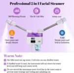 Professional 2 in 1 Facial Steamer, Esthetician Steamer with Hot & Cold Mist, Face Steamer for Facial Deep Cleaning, Facial Steamer for Home Beauty Salon Spa - Image 4