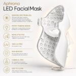 Aphrona FDA cleared LED Facial Mask MOONLIGHT PRO 7 Color Treatment Photon Mask, Red light Blue light for Acne Removal Wrinkle Reduction, led light therapy for face, 450 Powerful LED Chips (White) - Image 9