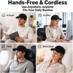 Red Light Therapy Hat, Laser Hair Growth Cap for Men & Women, Black | 650nm LLLT Hair Loss Solution, Full Scalp Coverage Treatment, Daily Use, Cordless & Rechargeable - Image 8