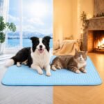 Dog Cooling Mat Upgraded Self-Cooling Pet Pad,Ice Silk Arc-Chill Cooling Mat for Dogs & Cats, Washable Portable Foldable,Q-Max>0.4 for Indoor Outdoor Car Seats,Blue,28x22 in (Grey, 28*22 in) - Image 6