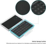 8 AA 14500 Battery Case, Water-Resistant Shockproof Battery Storage Holder | PC Shell Anti-Lost Battery Storage Case Container Box for 8 Slots AA / 14500 Batteries, Interior Sponge Cushion - Image 3