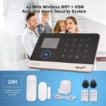 WiFi GSM Home Alarm Security System, 2.4in LCD Wireless DIY Smart Home Burglar Security Alarm System 10 Piece Kit, Compatible with Alexa Google Home Voice Control - Image 3