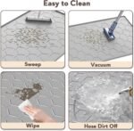 Garoopion Silicone Cat Litter Mat 34×22 inch, Easy to Clean, Gray | Waterproof Silicone Mat with Raised Edges, Catch Litter, Protect Floor from Urine, Multi-Use for Dog/Sink/Kitchen/Boots - Image 6