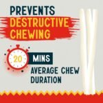 Canine Chews 10-11" Retriever Stick Rolls Rawhide for Dogs Skinny Sticks for Small Aggressive Chewing Dogs (50 Pack) - Image 6