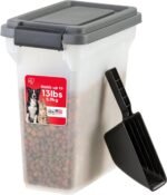 IRIS USA Dog Food Storage Container, Up to 13 lbs, Dark Gray, Made in USA | Includes 2-Cup Scoop, Airtight Seal, BPA-Free, Bird Seed, Cat food, Treats, Keeps Kibble Fresh, Pellets - Image 2