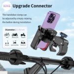 Bike Phone Holder, Handlebar Mount for Motorcycle, Scooter, Mountain, Ebike | Anti-Shake, 360° Rotation, Quick Lock, Secure Clamp for 4.5-7.0" Phones, Cell Phone Mount for Bicycle, E-Scooter, Motorbike - Image 8
