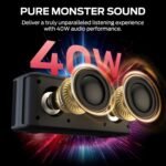 Monster Shock Plus Bluetooth Speaker,Portable Speaker with 40W Loud Stereo Sound,Bluetooth 6.0,TWS Pairing,20H Playtime,Support AUX/TF Card,IPX6 Waterproof Wireless Speakers for Travel,Home,Outdoor - Image 3