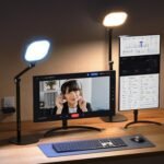 Video Conference Lighting, Edge-Lit Eye-Care Desk Lamps, 50 Modes | Soft, Dimmable & Flexible, CRI>97.8, 40" Tall, Memory and Timer Func, Stable Mental Base for Home Office, Video Calls, Webcam - Image 2