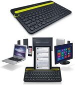 Logitech K480 Wireless Multi-Device Keyboard for Windows, macOS, iPadOS, Android or Chrome OS, Bluetooth, Compact, Compatible with PC, Mac, Laptop, Smartphone, Tablet - Black - Image 4