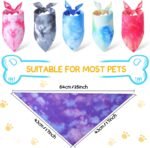 16 Pcs Tie Dye Dog Bandanas Rainbow Triangle Bulk Scarf for Dogs Pets Kerchief Washable Cute Bib for Small Medium Large Dogs Puppy Cats(Vivid Style) - Image 4