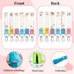 6 Pcs Personalized Name Tag Hooks for Kids Child ID Tags Backpack Name Tag Daycare Name Label Hooks for Backpacks Water Bottle (Cute Style) - Image 4