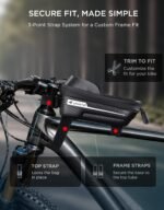 whale fall Bike Frame Bag Waterproof, 3D EVA Hard Shell, Bike Phone Holder | Top Tube Bag with TPU Touchscreen, Fits Phones up to 7", Adjustable Straps for Most Frames, Includes Rain Cover - Image 9