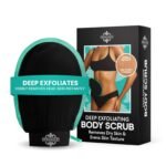 Dermasuri Exfoliating Body Scrubber Glove, Exfoliating Glove, Black (1 Pk) | Body Exfoliating Mitt, Removes Dry Skin Buildup, Keratosis Pilaris Treatment, Body Exfoliator Scrub for Shower & Self Care - Image 2