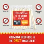 Canine Chews 10-11" Retriever Stick Rolls Rawhide for Dogs Skinny Sticks for Small Aggressive Chewing Dogs (50 Pack) - Image 3