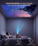 1500ANSI Google TV Smart Projector, Auto Focus & Keystone,with Stand | For Office Presentations, Classroom Teaching, Outdoor Camping & Family Theater, Built-in WiFi Bluetooth, 360° Rotatable Stand - Image 7