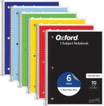 Oxford Spiral Notebook 6 Pack, 1 Subject, College Ruled Paper, 8 x 10-1/2 Inch, Color Assortment Design May Vary (65007) - Image 2