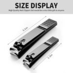 Aogeili Wide Jaw Steel Nail Clippers Set for Thick Toenail & Fingernail | Ultra Sharp Blades, Anti-Slip Grip, Large Toenail & Small Fingernail for Men Women Seniors, Home Travel Gift - Image 8