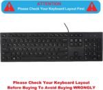 Keyboard Cover Skin for Dell KM636 KB216 KB216t KB216d KB216p Wired & Wireless Keyboard, Dell Optiplex 5250 3050 3240 5460 7450 7050, Dell Inspiron Desktop 24" 27" 5400 5490 7700 7790 3475 3670 3477 - Image 3