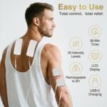 NURSAL 60 Modes TENS Unit Muscle Stimulator for Pain Relief Therapy, 3-in-1 Dual Channel EMS Muscle Stimulator for Back, Shoulder, Neck, Knee, Sciatica, Rechargeable TENS Machine with 12 TENS Pads - Image 5