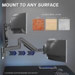 VIVO Premium Dual Monitor Arm Wall Mount, Fits Ultrawide Screens up to 45 inch, 44 lbs per Arm, Counterbalance Articulating, Heavy Duty Double Monitor Wall Mount, Max VESA 100x100, Black, MOUNT-V202V - Image 5