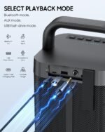 comiso Portable Bluetooth Speaker with Deep Bass, 150W Peak,IPX6 Waterproof | Waterproof Speaker with 12H Battery, Power Bank, Party Speaker with USB,AUX,Mic Inputs, Indoor & Outdoor Use,Gifts for Unisex - Image 6