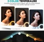 10" Ring Light with Stand 72'' Tall & Phone Holder,38 Color Modes Selfie Light with Tripod Stand,Stepless Dimmable/Speed LED Ring Light for iPhone & Android,YouTube, Makeup,TIK Tok - Image 3
