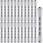 WILLBOND 60 Pcs Perm Rods for Long Hair Plastic Curl Rods Cold Wave Irons Curling Roller for Hair Styling Hairdressing Tools(0.59 Inch,Gray) - Image 2