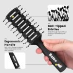 Hair Brush for Men and Women, Pain-Free Speed Dry Detangling Brush | Vented Brush Design for Fast Airflow, Anti-static Bristles Reduce Breakage, Works on Wet or Dry, Straight or Curly Hair - Image 4