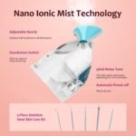 EZBASICS Facial Steamer, Nano Ionic Warm Mist for Facial Deep Cleaning Blue | Professional Face Steamer for Home Sauna SPA, Unclogs Pores Sinuses, Bonus 5 Piece Stainless Steel Skin Kit - Image 3