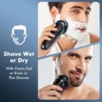 5D Electric Razor for Men:IPX7 Waterproof Wet or Dry | Rotary Electric Shavers for Men - LED Display - USB-C 2-Hour Fast Charge for Travel - Precise Blades & Pop-up Trimmer - Image 4