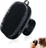Face Scrubber, Silicone Face Scrubber for Men Facial Cleansing Brush Silicone Face Wash Brush Manual Waterproof Cleansing Skin Care Face Brushes for Exfoliating- Black - Image 2