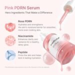 medicube PDRN Pink Peptide Serum with Rose PDRN | Vegan Pink Glow Serum with Peptides & Niacinamide for Hydration & Firm-Looking Skin | Uneven Tone Care | Korean Skincare, 1.01 fl. Oz - Image 4
