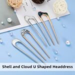 Chuangdi 4 Pieces U Shaped Hair Fork Vintage Metal Hair Pin Stick Elegant Headdress Accessory for Woman Girl(Gold and Silver) - Image 5