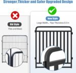 New Thickened Version Dog Playpen, 32 Inch Dog Fences for The Yard, Portable Outdoor Dog Playpen for Large/Medium/Small Dogs, Foldable Metal Dog Dlaypen, with Doors (16 Panels, 32 Inch) - Image 4